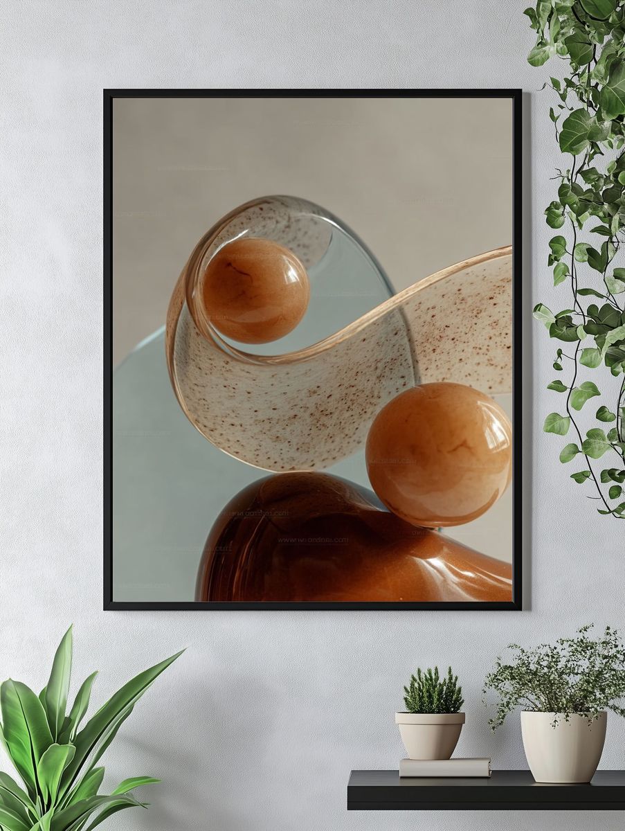 Organic Abstract Sculpture Poster. — room view 4