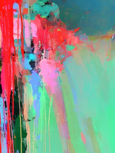 Neon Color Drip Abstract Poster. poster