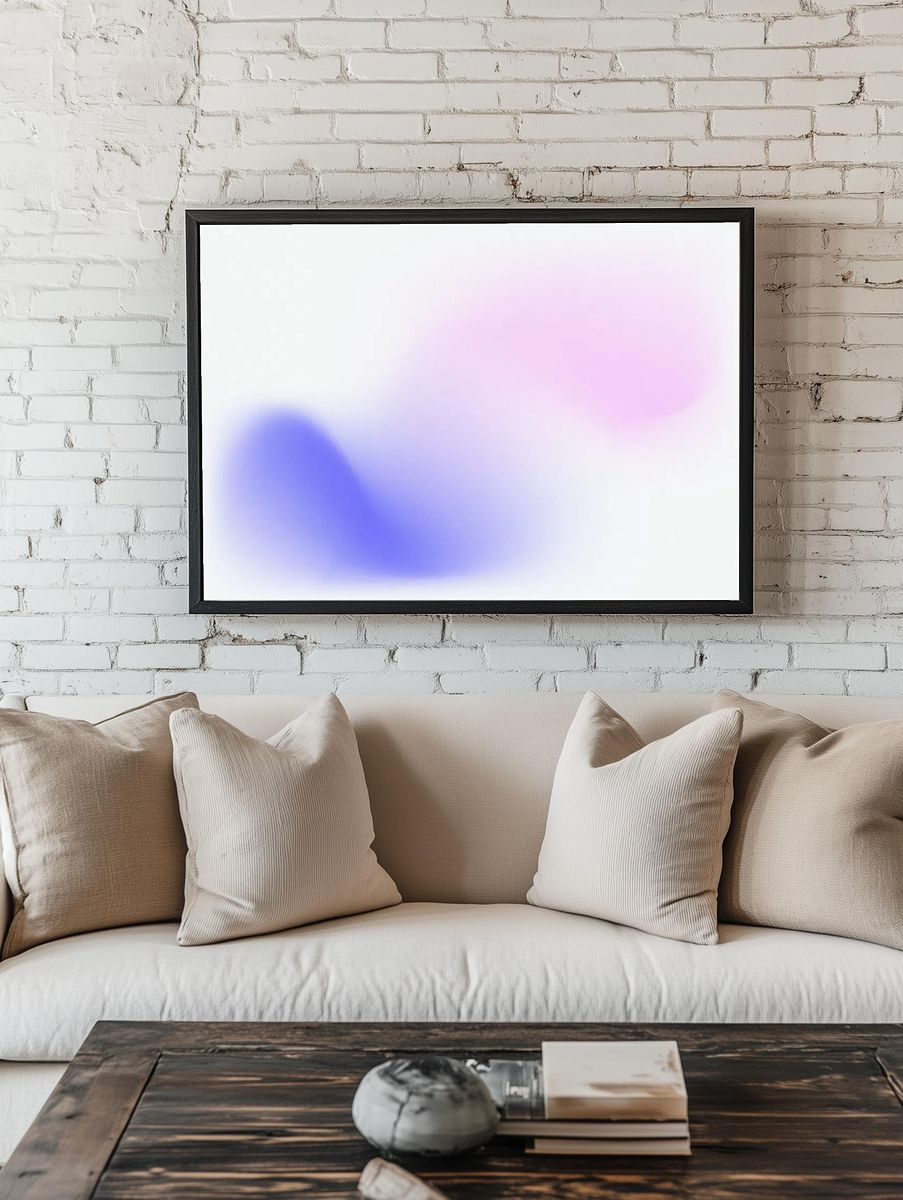 Gradient blur blue pink abstract. — room view 1