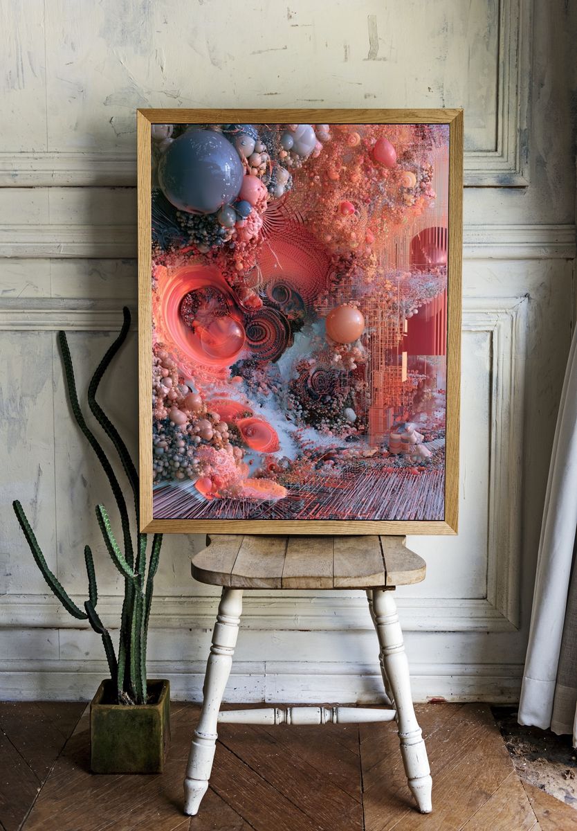 Cosmic Orbital Abstract Poster. room preview