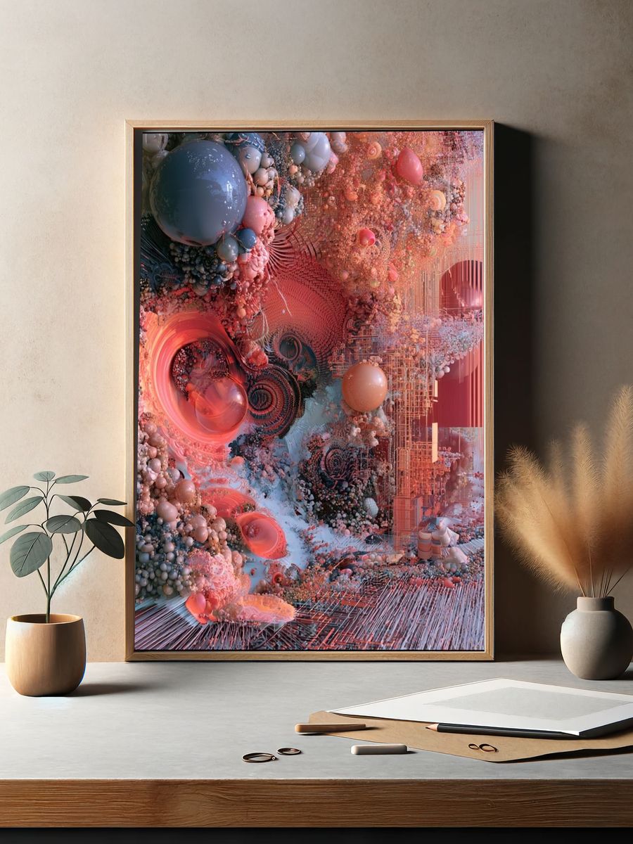 Cosmic Orbital Abstract Poster. — room view 2