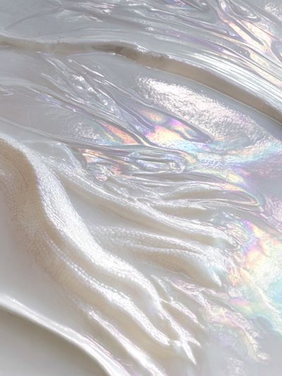Iridescent Pearl Texture Abstract Print. poster
