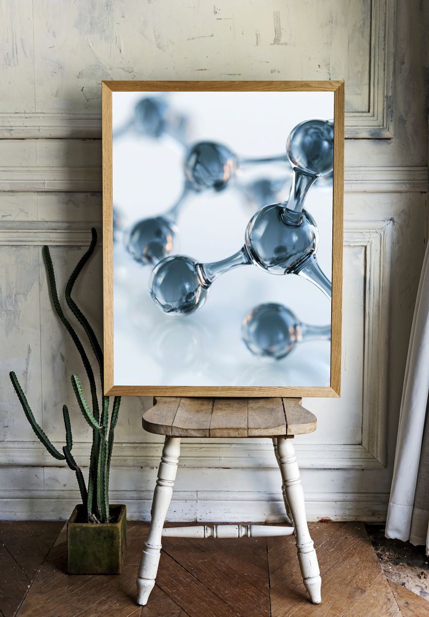 Molecular Glass Abstract Print. — room view 1