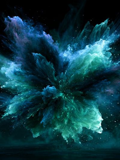 Cosmic Color Burst Abstract Poster. poster