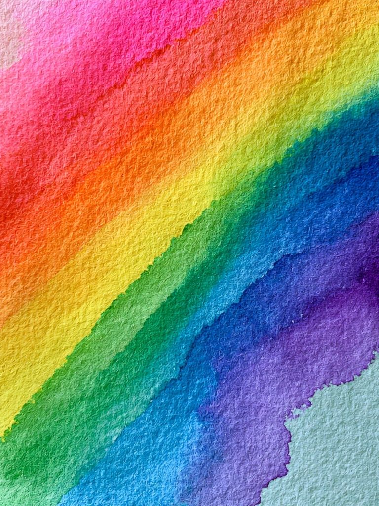 Rainbow Watercolor Abstract Poster. poster detail