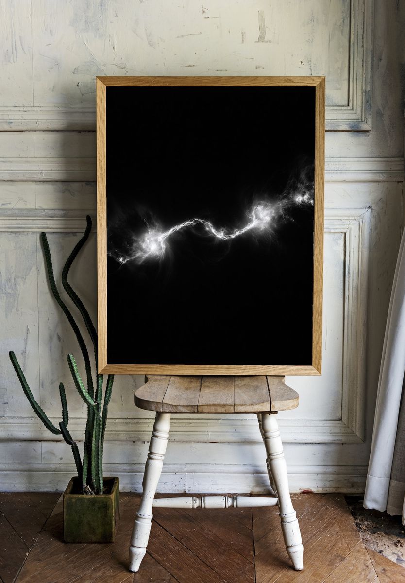 Electric Smoke Abstract Poster. — room view 1