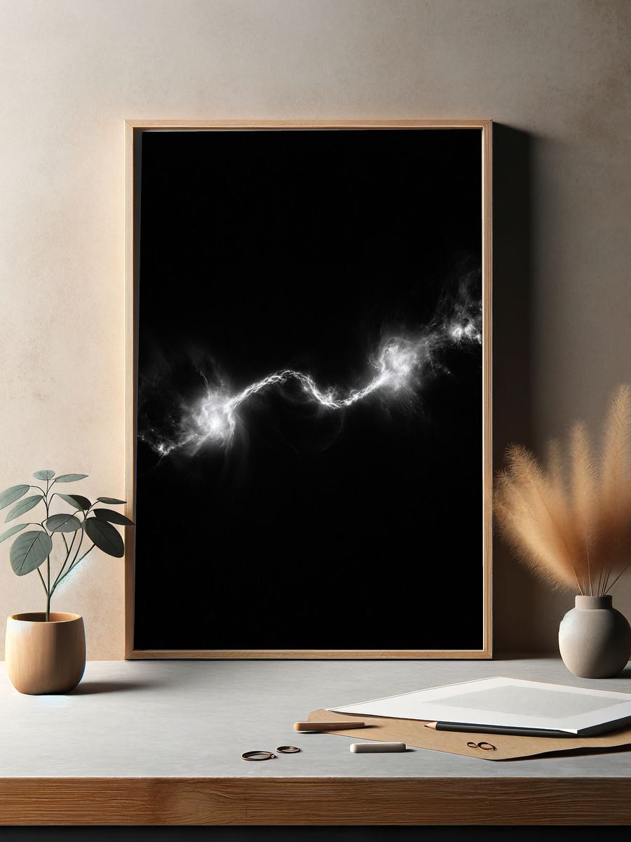 Electric Smoke Abstract Poster. — room view 2