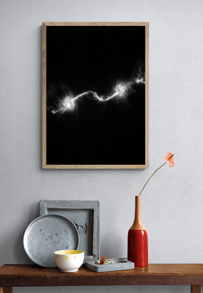 Electric Smoke Abstract Poster. — room view 3