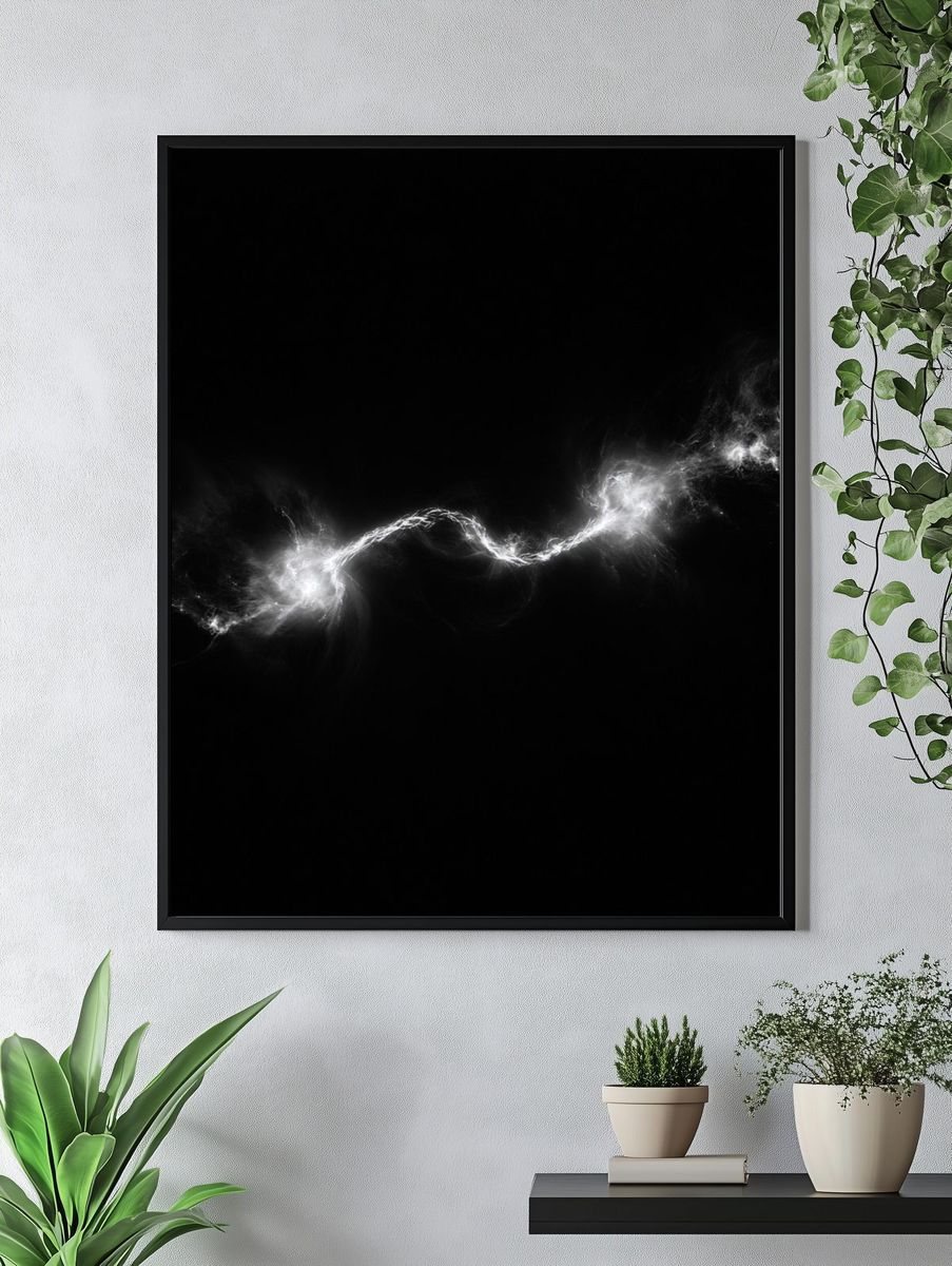Electric Smoke Abstract Poster. — room view 4