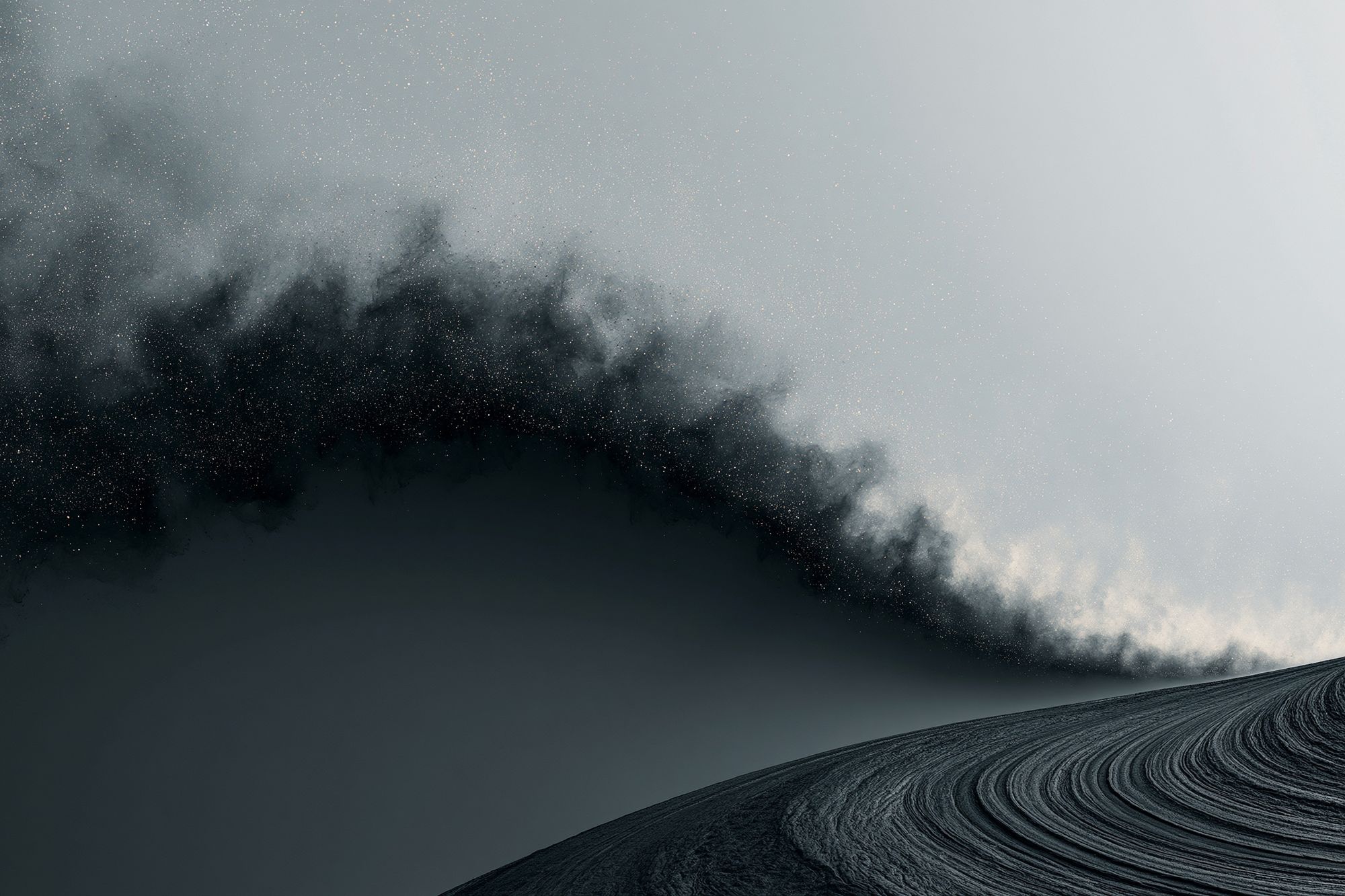 Monochrome Sand Dune Abstract Print. poster — abstract art