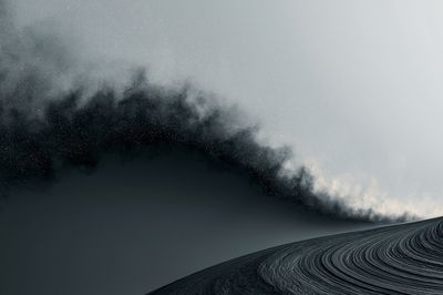 Monochrome Sand Dune Abstract Print. poster print