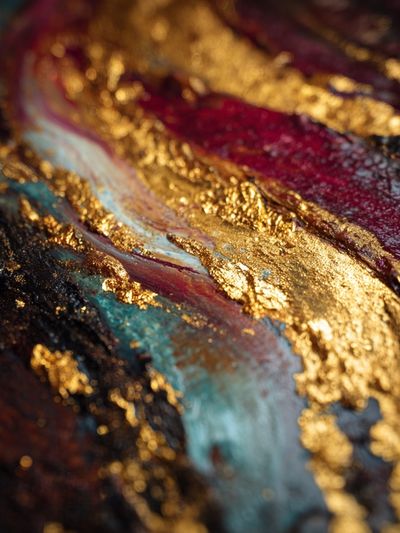 Gilded Abstract Flow Poster. poster print