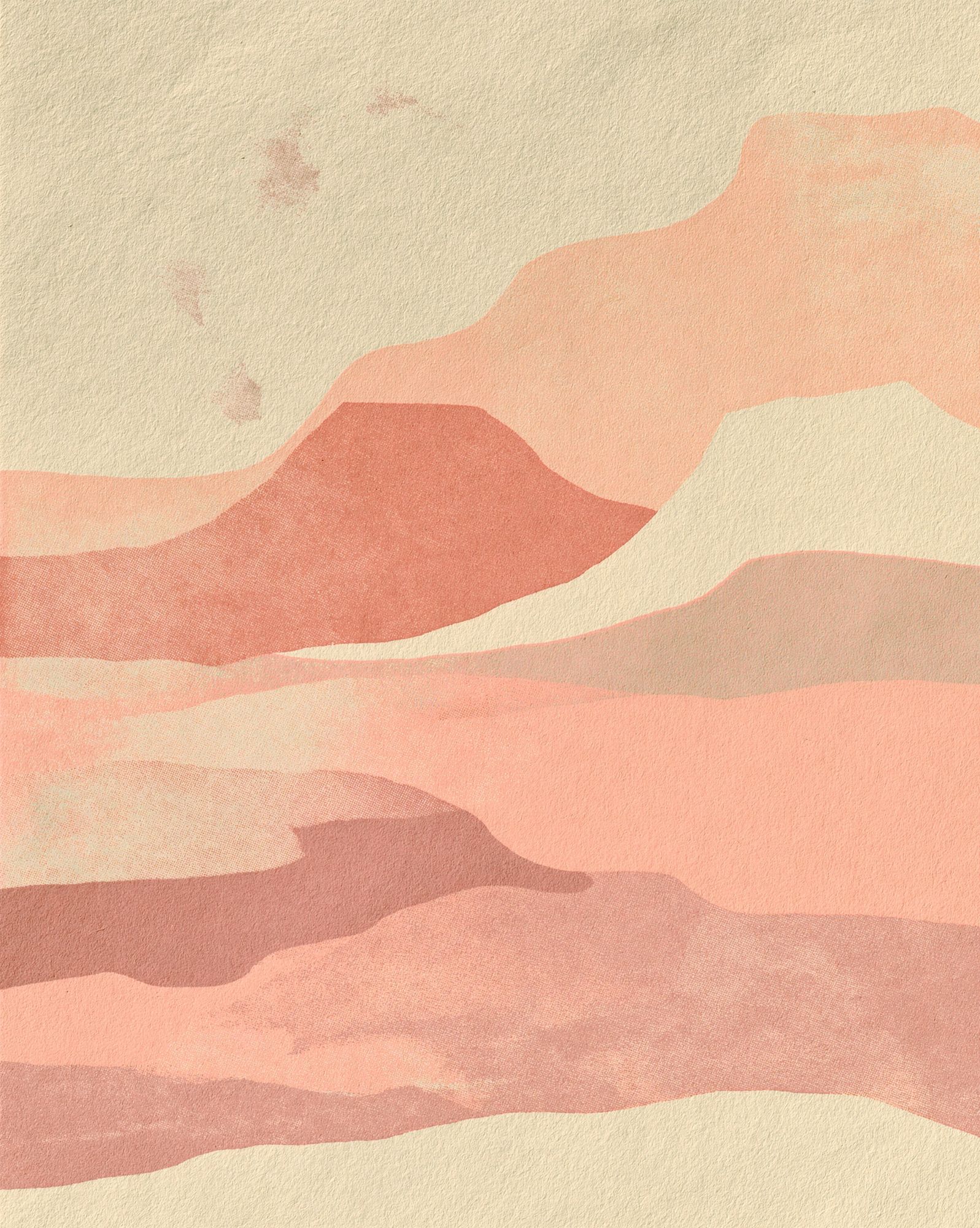 Pastel Desert Layers Abstract Print. poster — abstract art