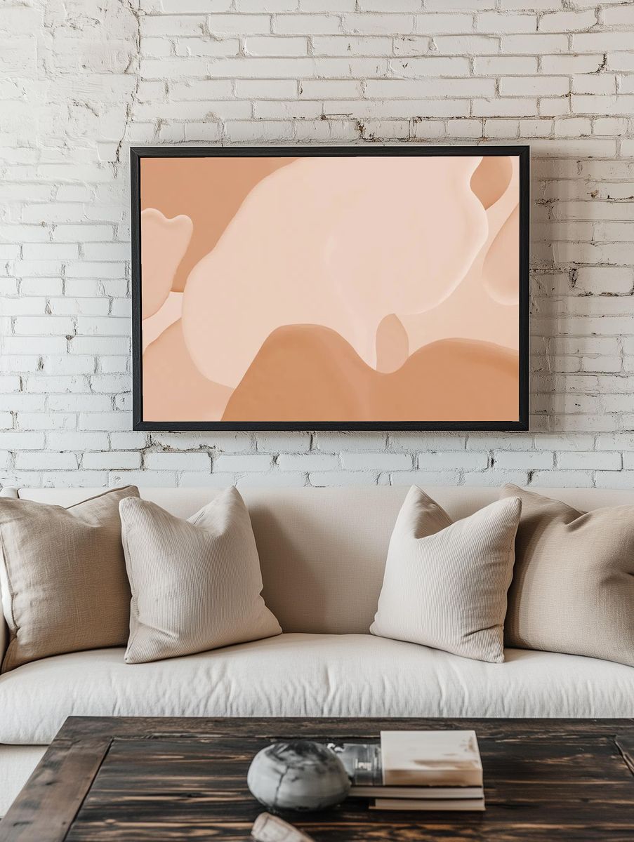 Beige acrylic painting background wallpaper. room preview