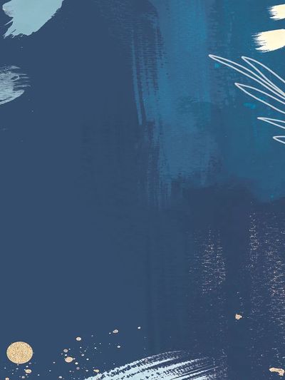 Abstract blue tone Memphis patterned. poster print
