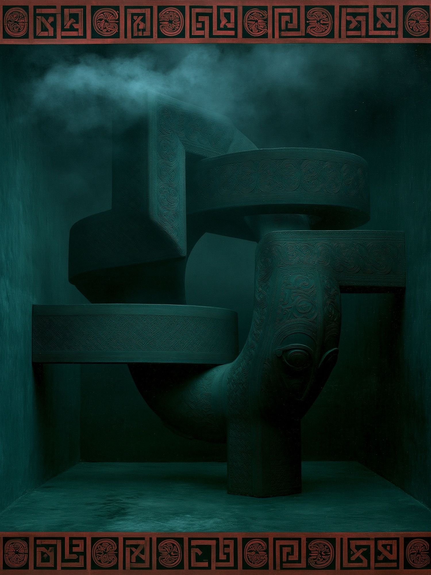 Celtic Spiral Abstract Print. poster detail