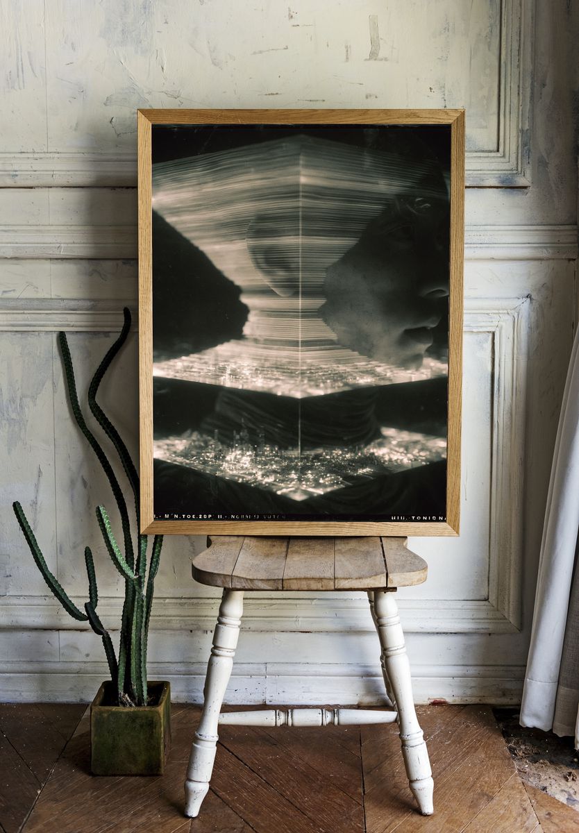 Abstract Light Tunnel Print. room preview