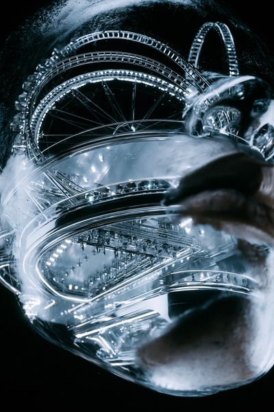 Futuristic Chrome Spiral Poster.