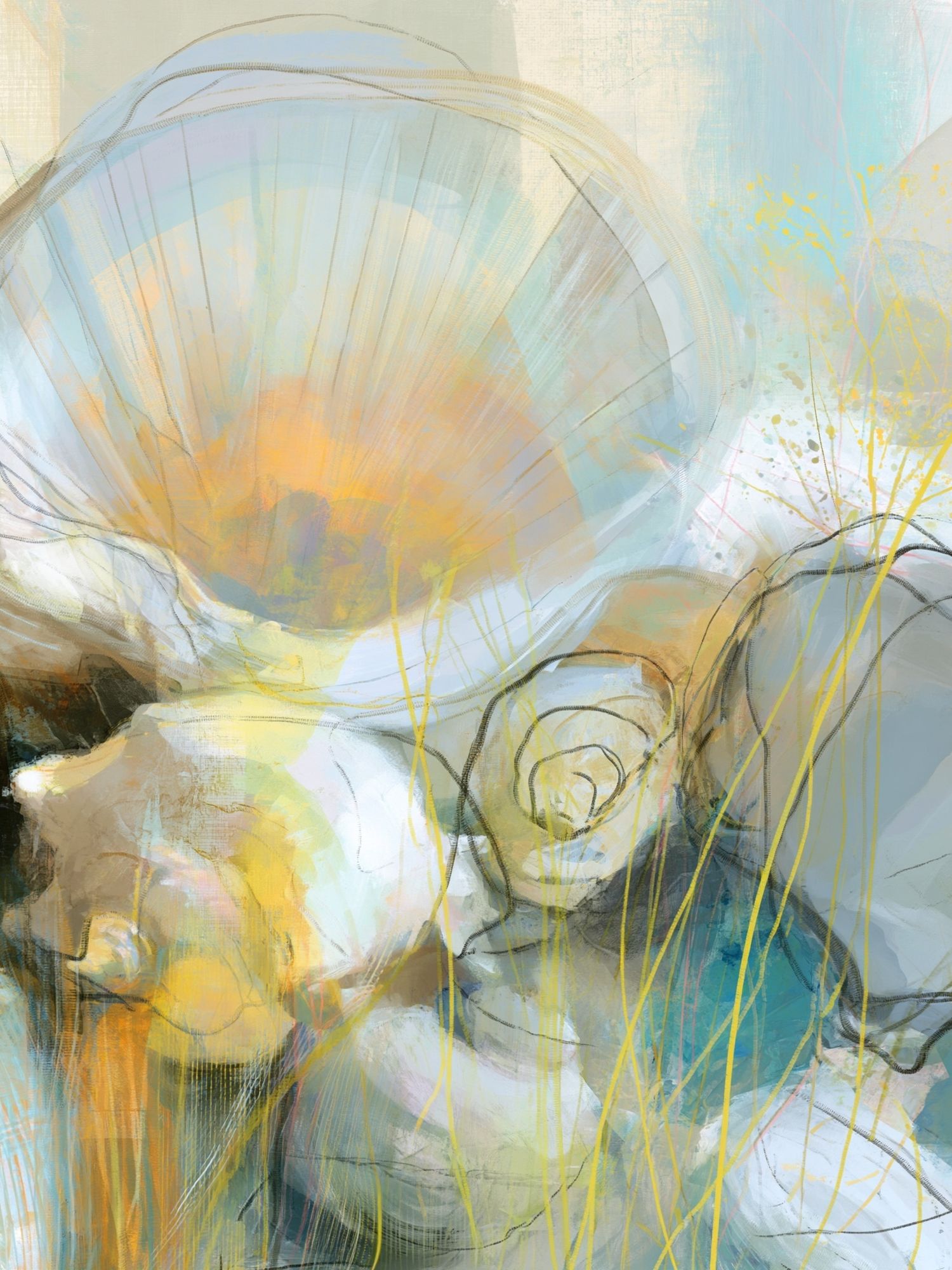 Soft Bloom Abstract Print. poster — abstract art