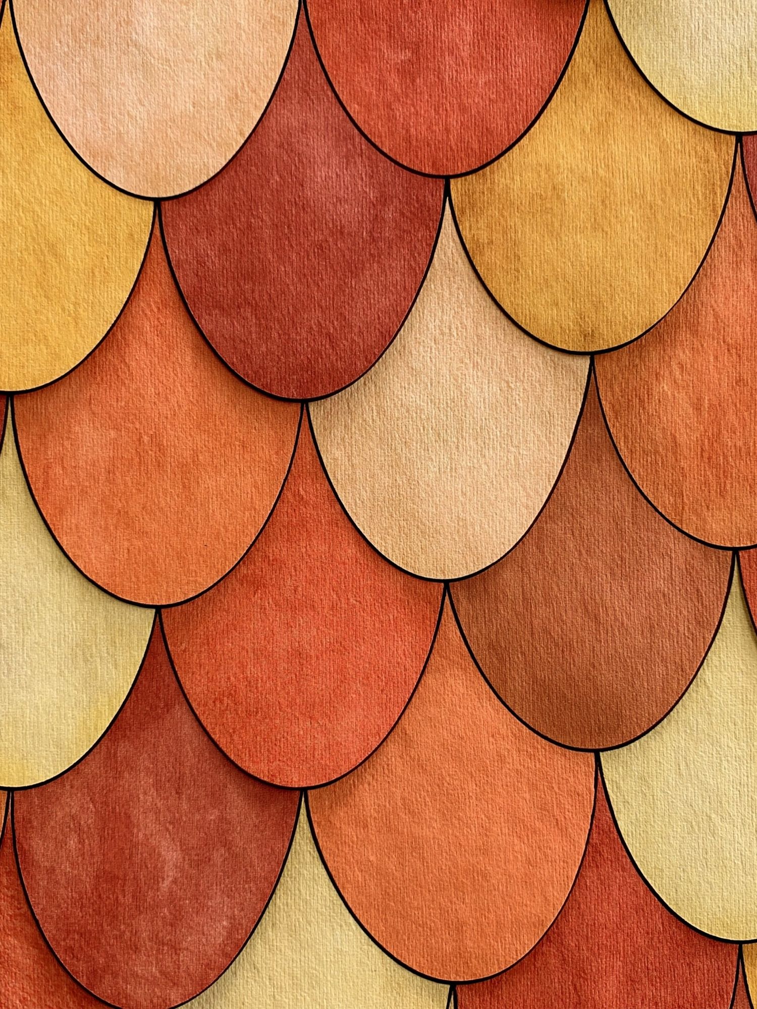 Autumn Scallop Abstract Poster. poster detail