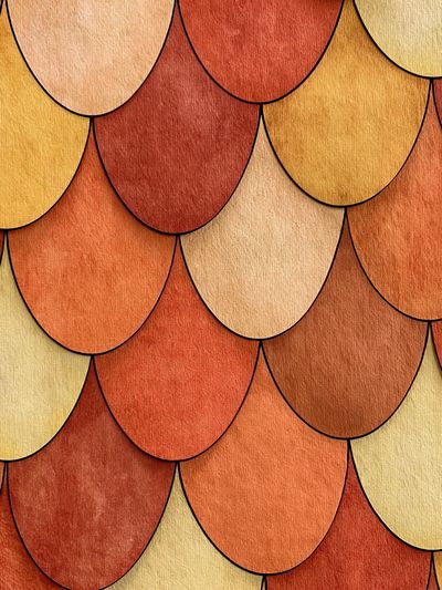 Autumn Scallop Abstract Poster. poster print