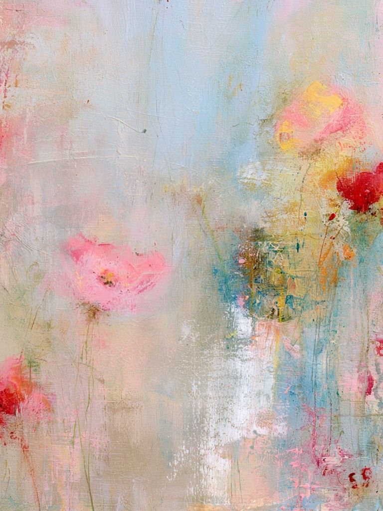 Pastel Floral Abstract Poster. poster detail