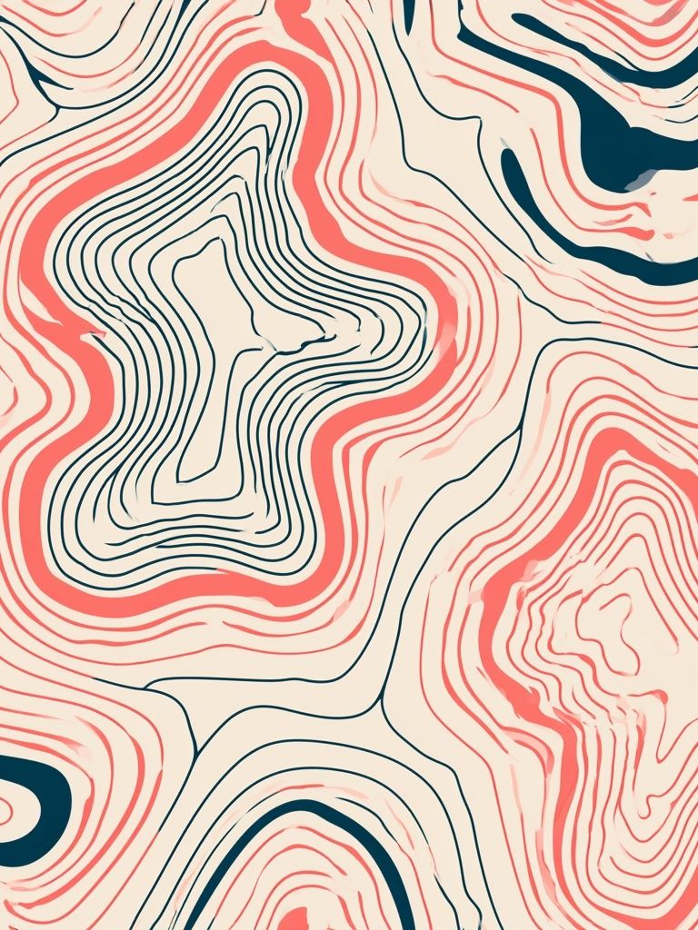 Topographic Waves Abstract Poster. poster detail