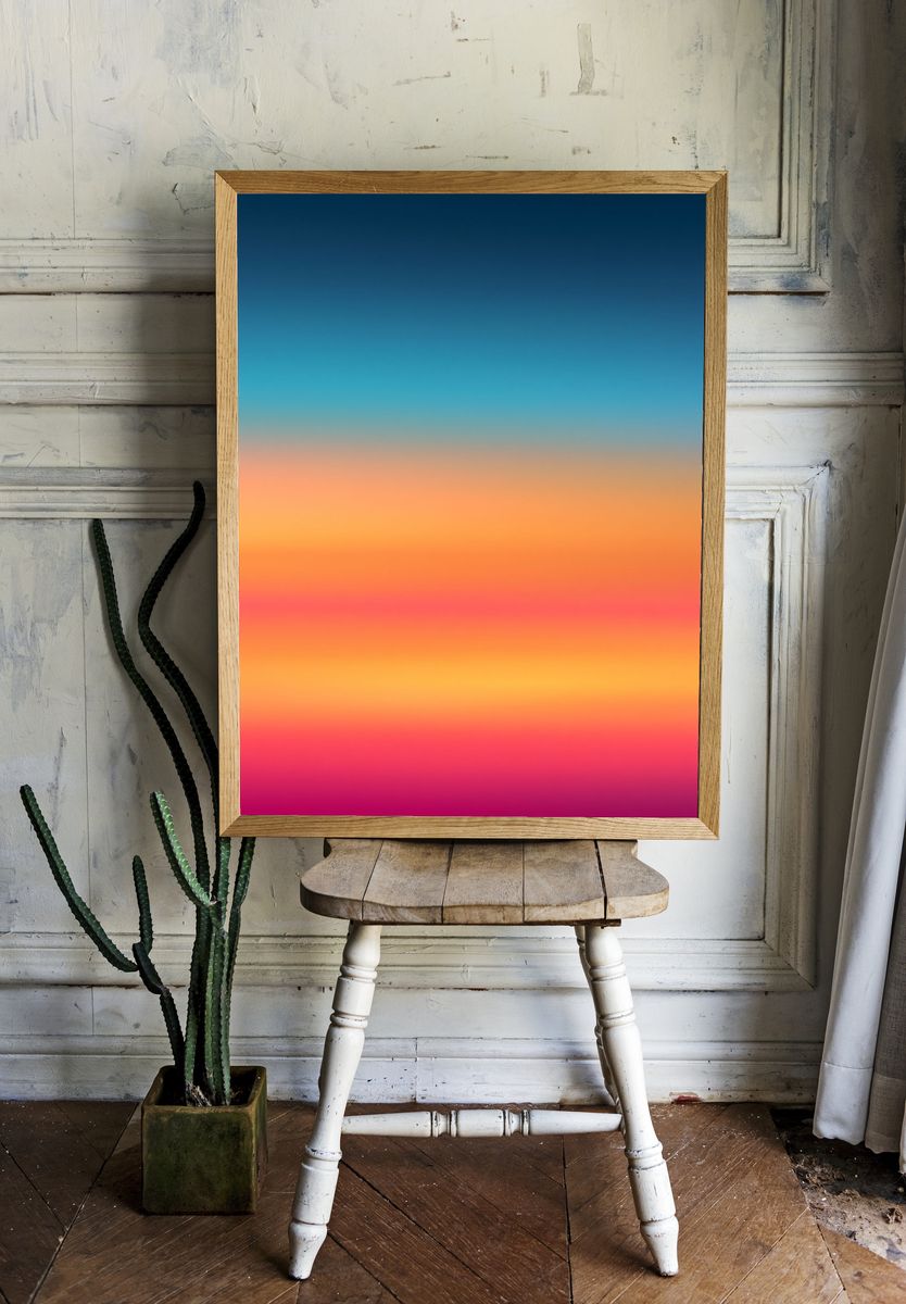 Sunset Gradient Abstract Poster. — room view 1