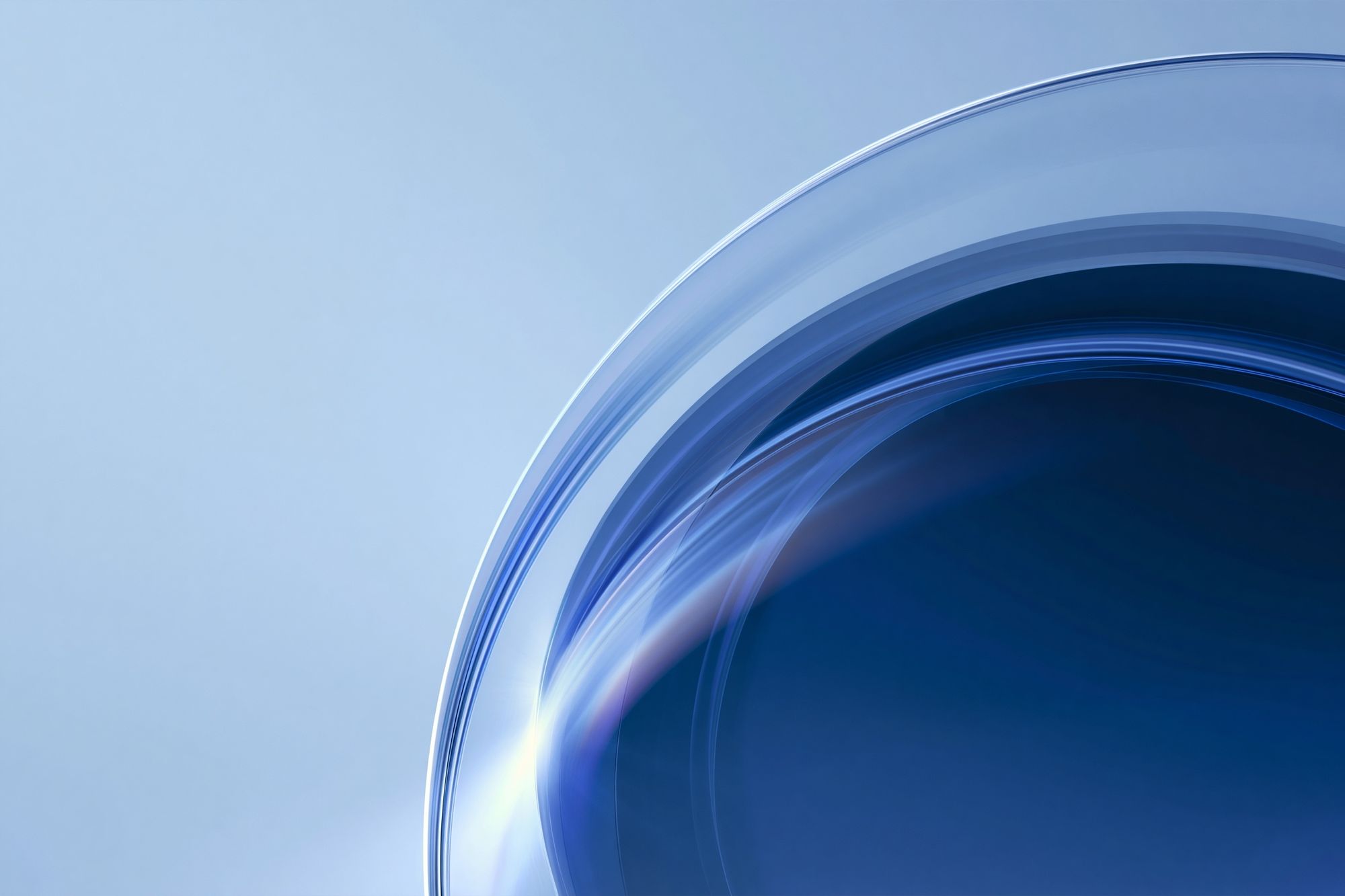 Blue Arc Abstract Poster. poster — abstract art