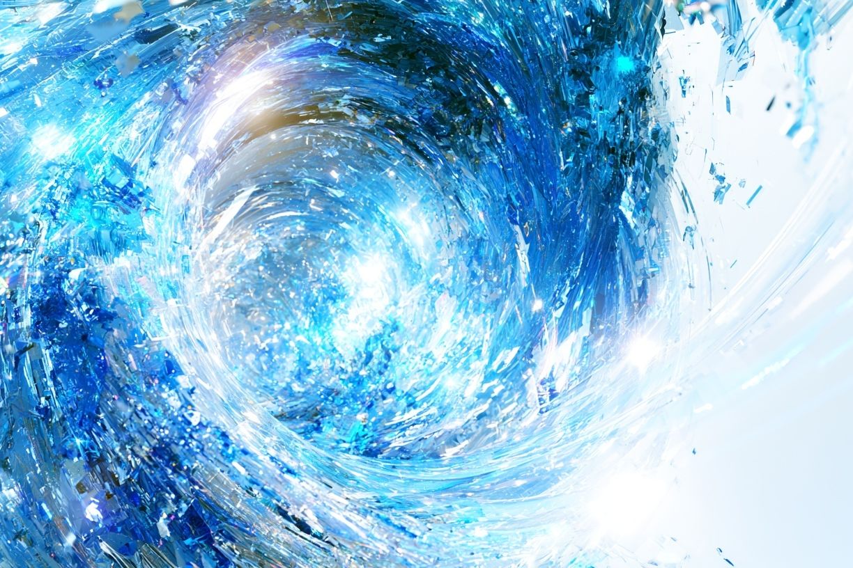 Blue Energy Swirl Abstract Poster. poster detail