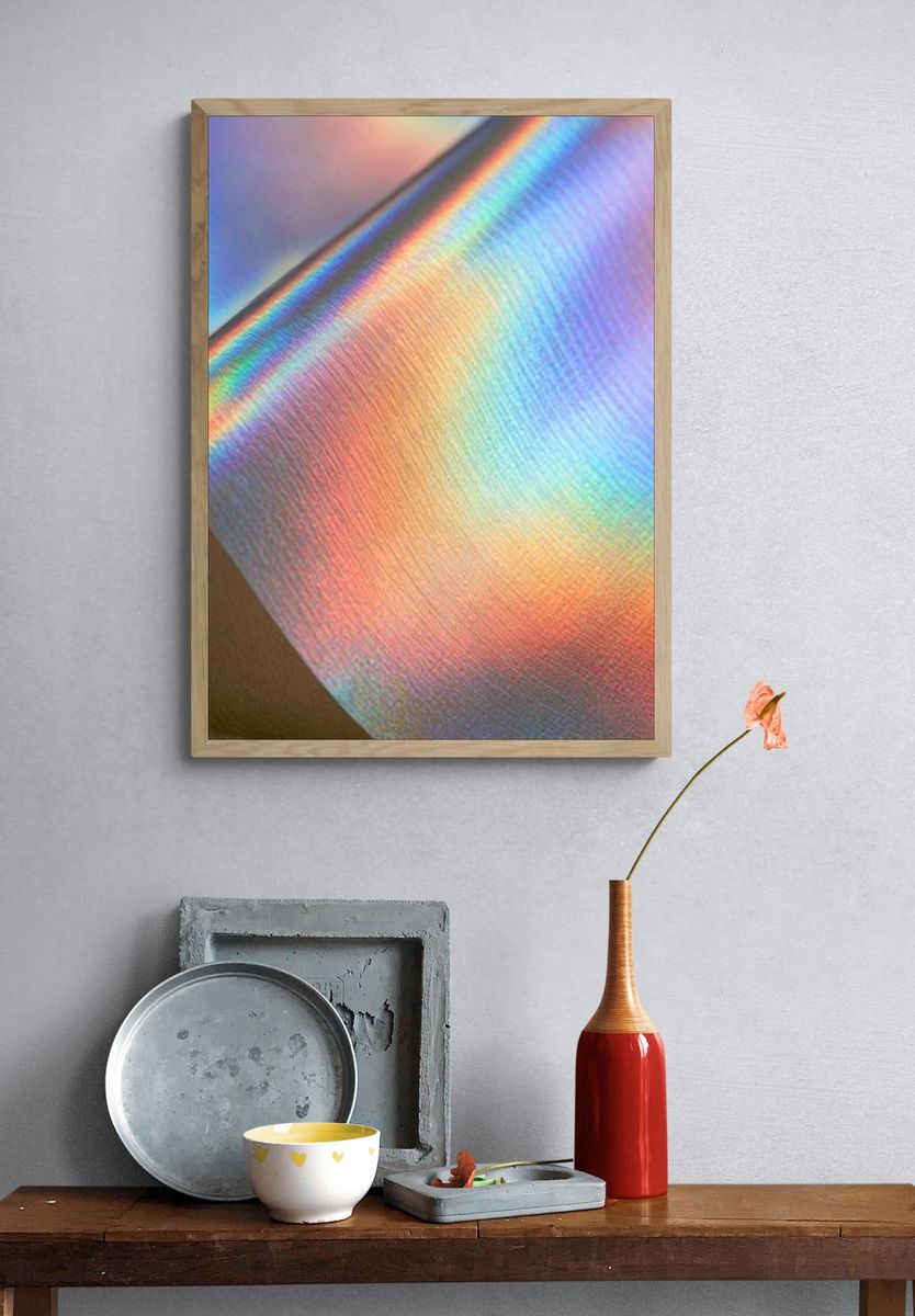 Iridescent Prism Abstract Poster. — room view 3