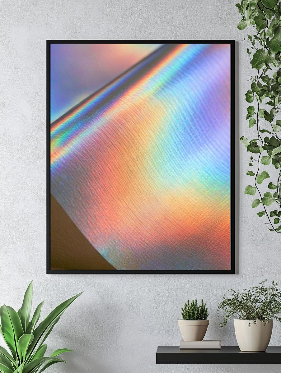 Iridescent Prism Abstract Poster. — room view 4