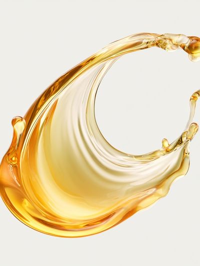 Golden Liquid Splash Abstract Poster.