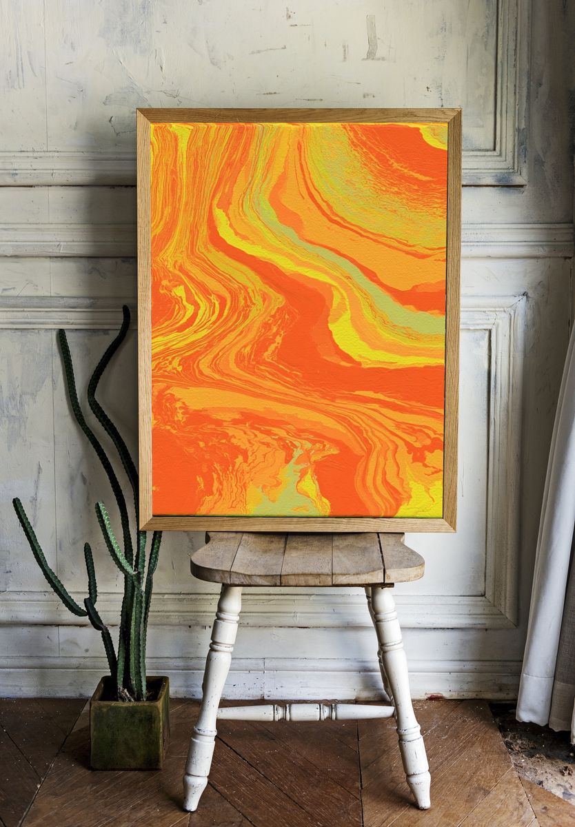 Solar Swirl Abstract Poster. — room view 1