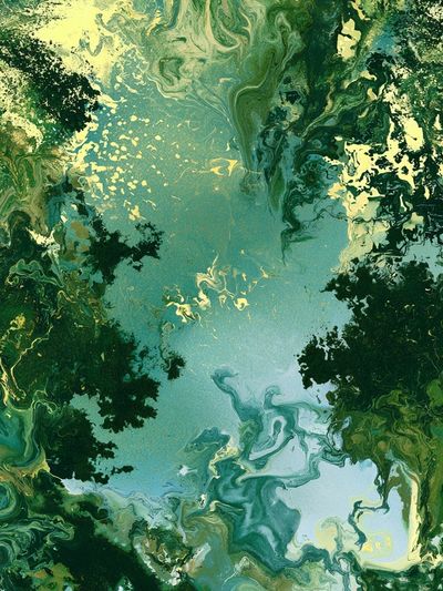 Emerald Marble Abstract Poster. poster