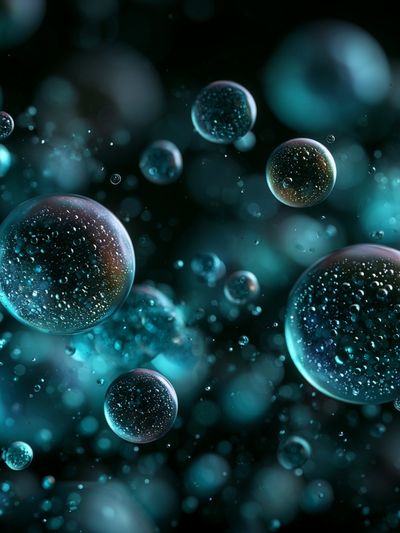 Floating Bubbles Abstract Poster. poster