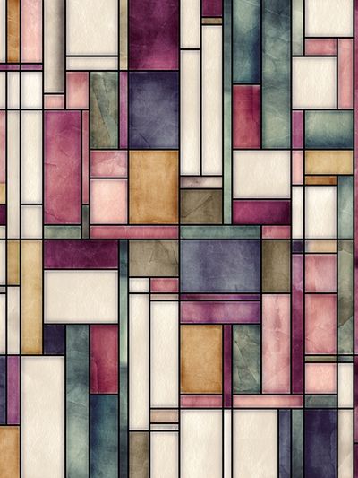 Stained Glass Mosaic Abstract Poster. poster print