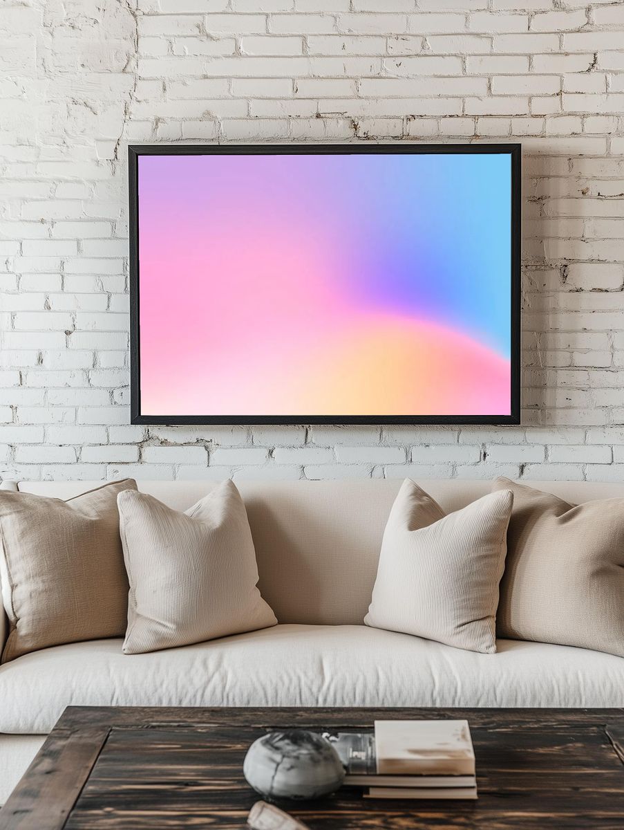 Colorful holographic gradient background design. — room view 1