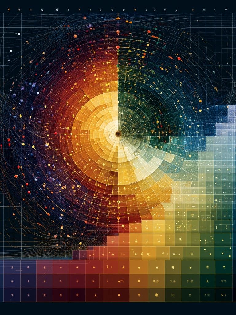 Cosmic Color Wheel Abstract Poster. poster detail