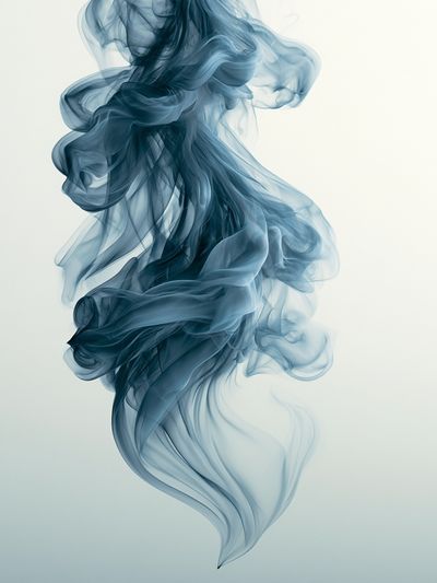 Blue Smoke Abstract Poster.