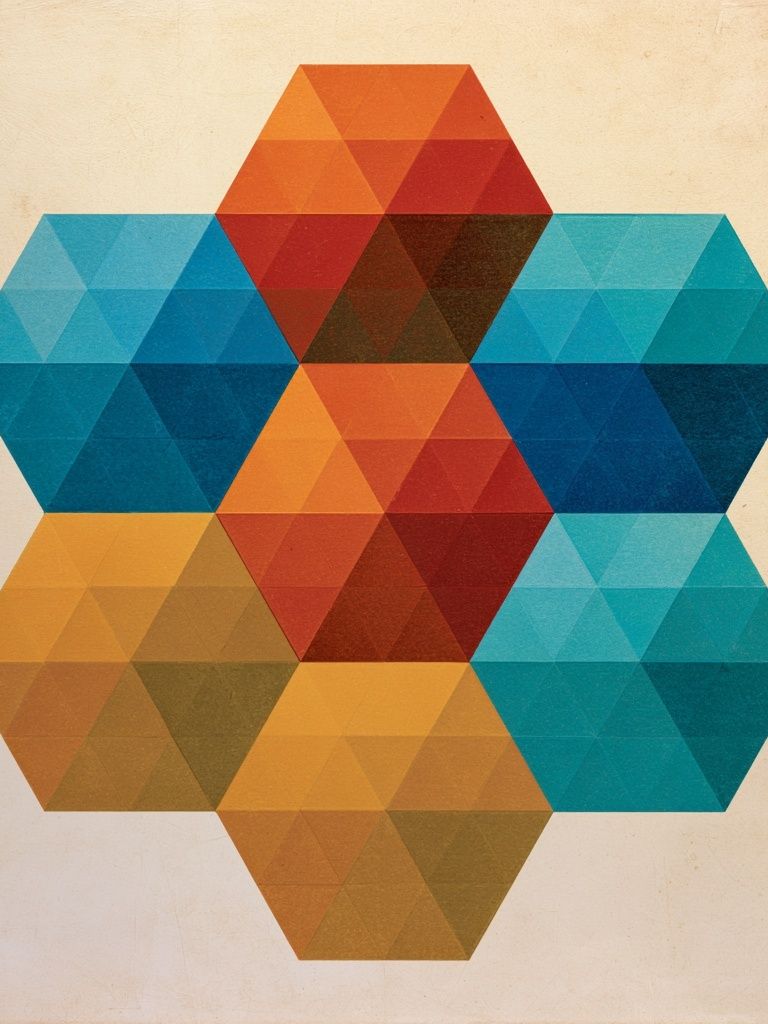 Geometric Hexagon Abstract Poster. poster — abstract art