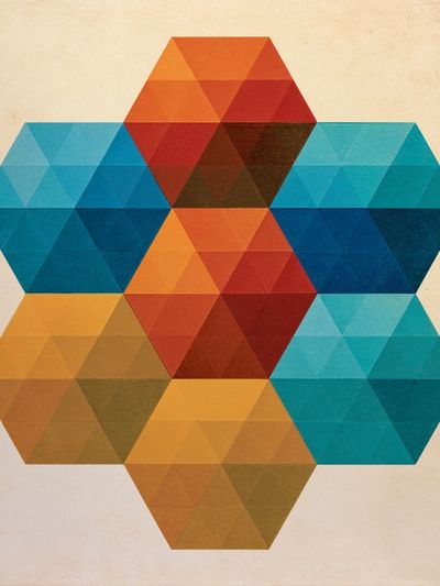 Geometric Hexagon Abstract Poster. poster