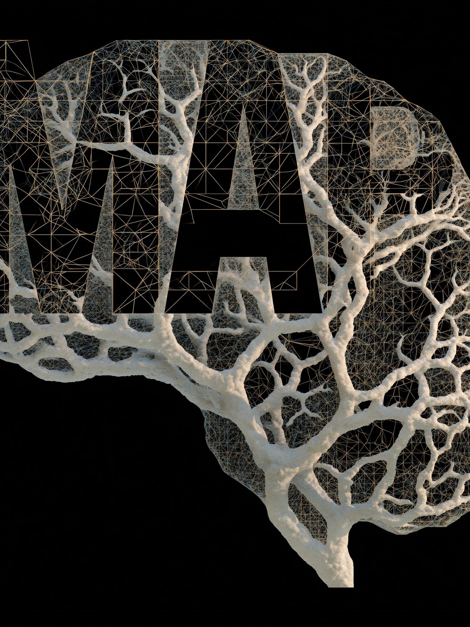 Texas Tree Mesh Abstract Print. poster — abstract art
