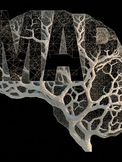 Texas Tree Mesh Abstract Print. poster