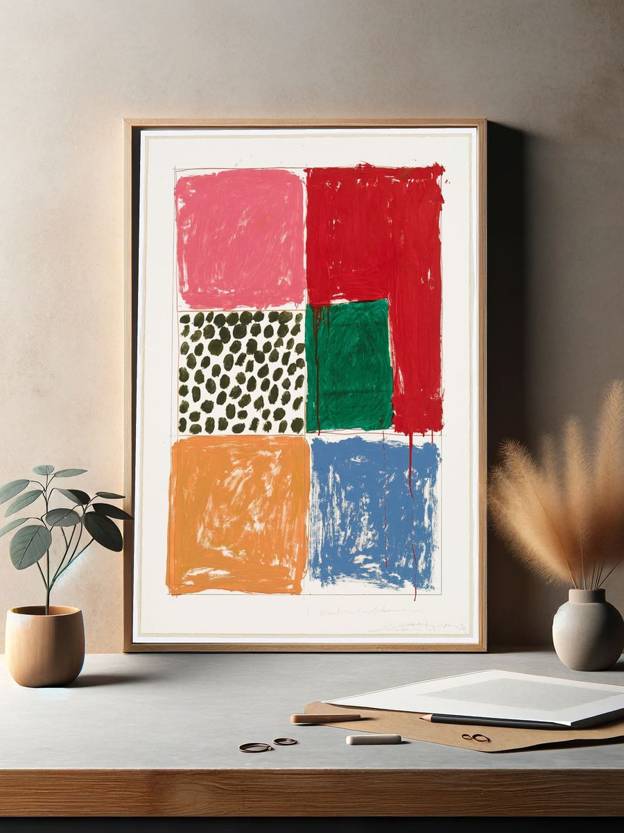 Color Block Abstract Poster. — room view 2
