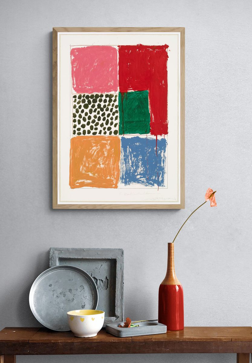 Color Block Abstract Poster. — room view 3