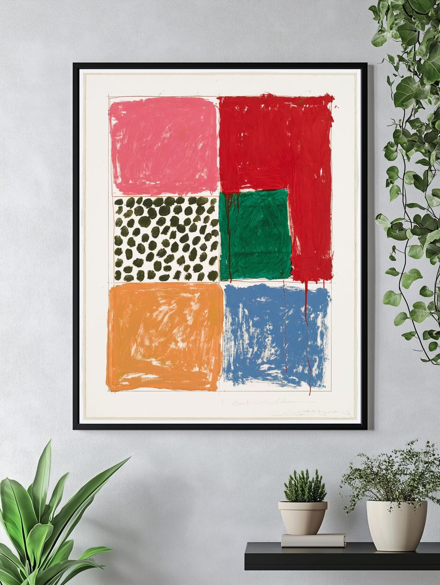Color Block Abstract Poster. — room view 4