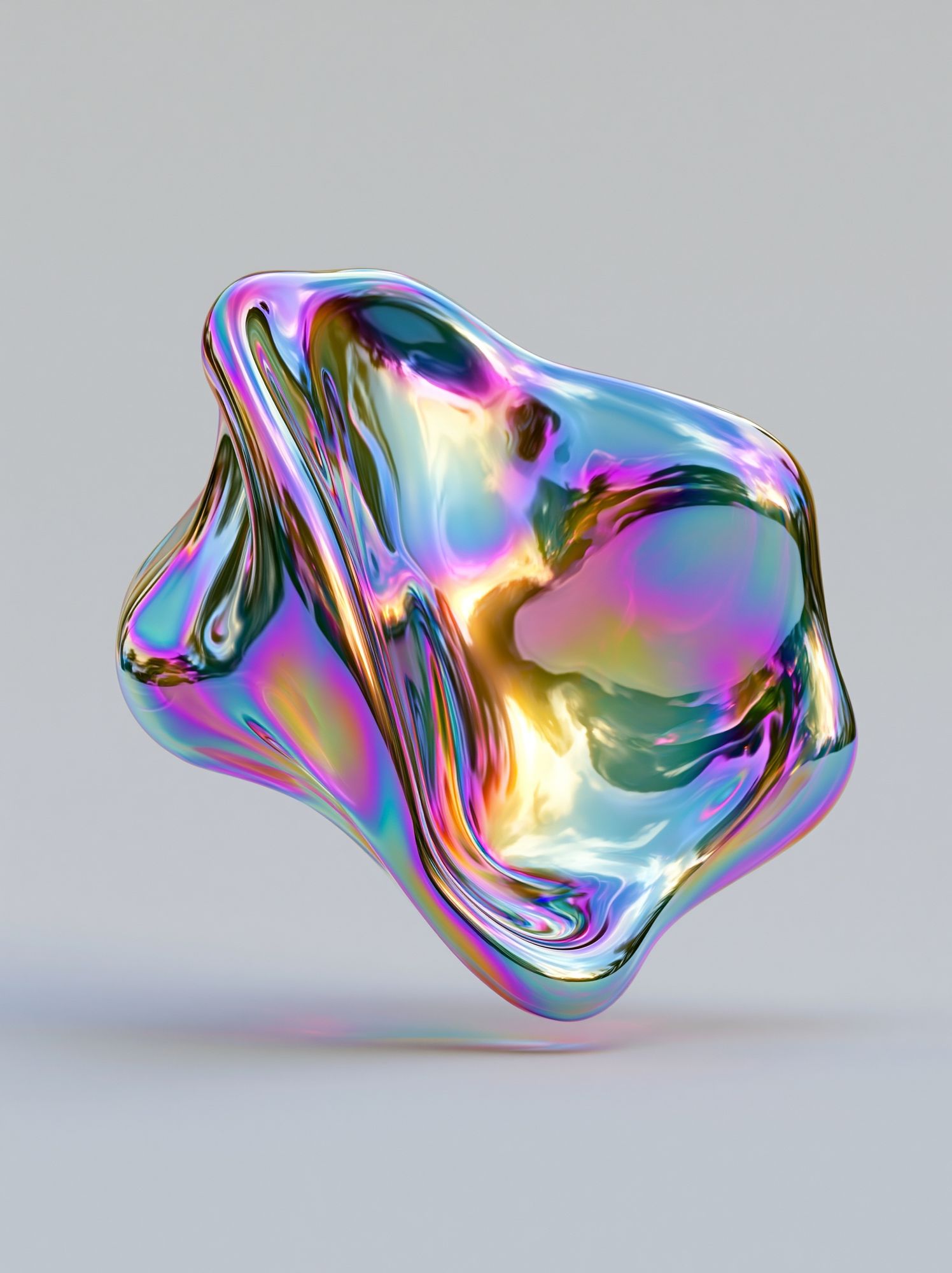 Iridescent Liquid Orb Abstract Poster. poster — abstract art