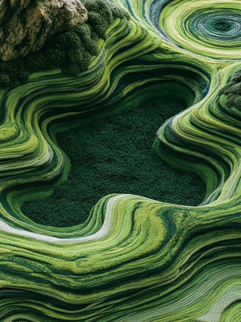 Verdant Topographic Abstract Poster. poster — abstract art