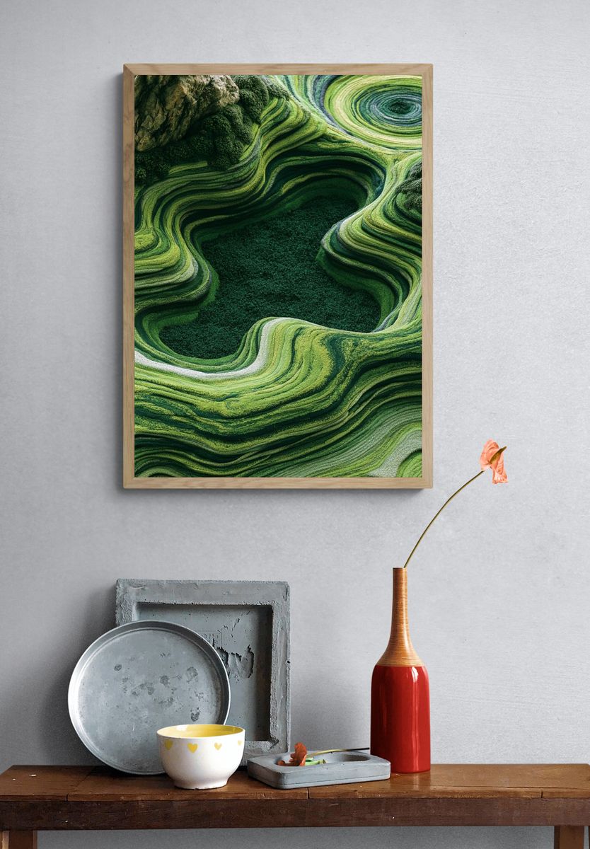 Verdant Topographic Abstract Poster. — room view 3